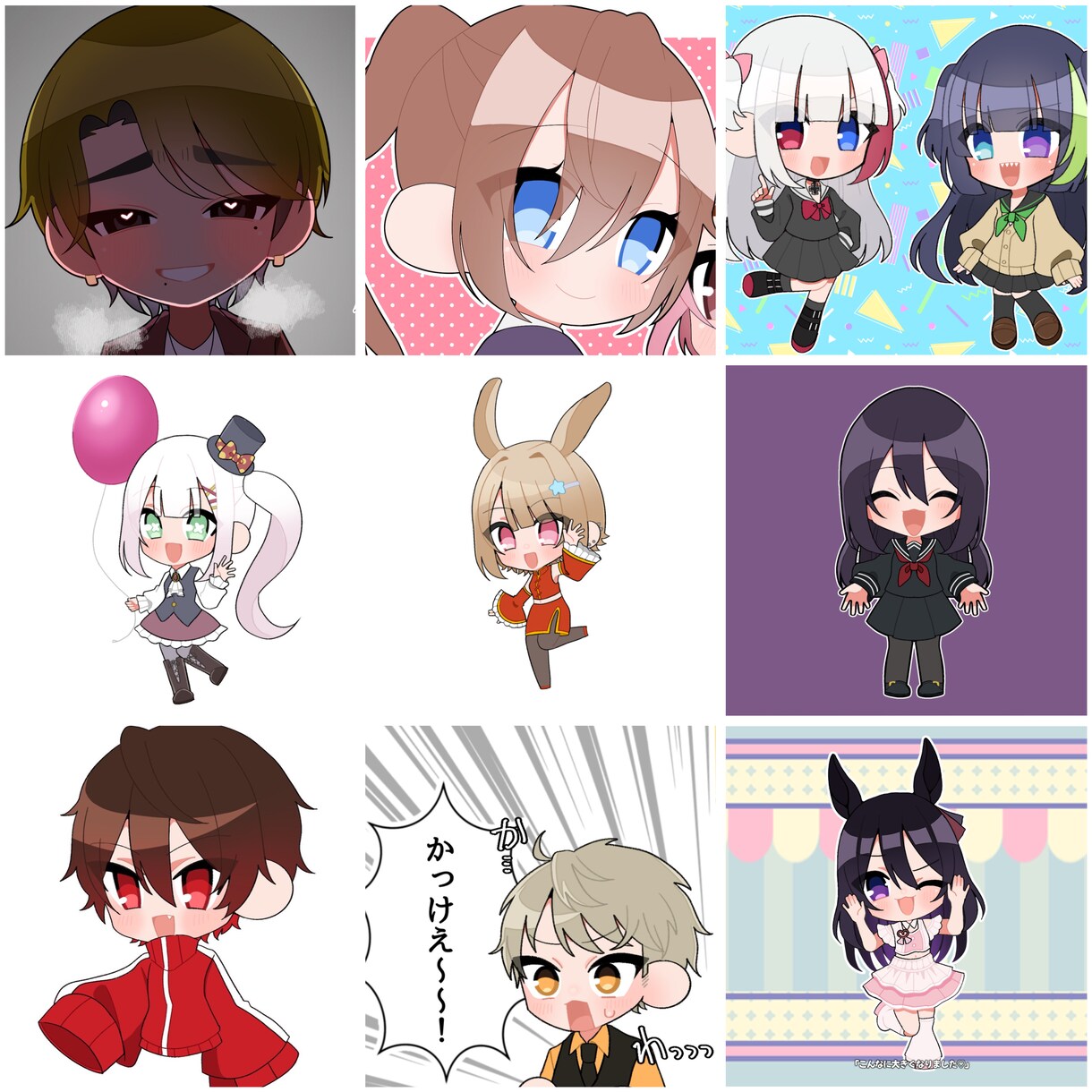 デフォルメタッチのイラストをお描きします オリキャラ･夢絵などお描きします イメージ4