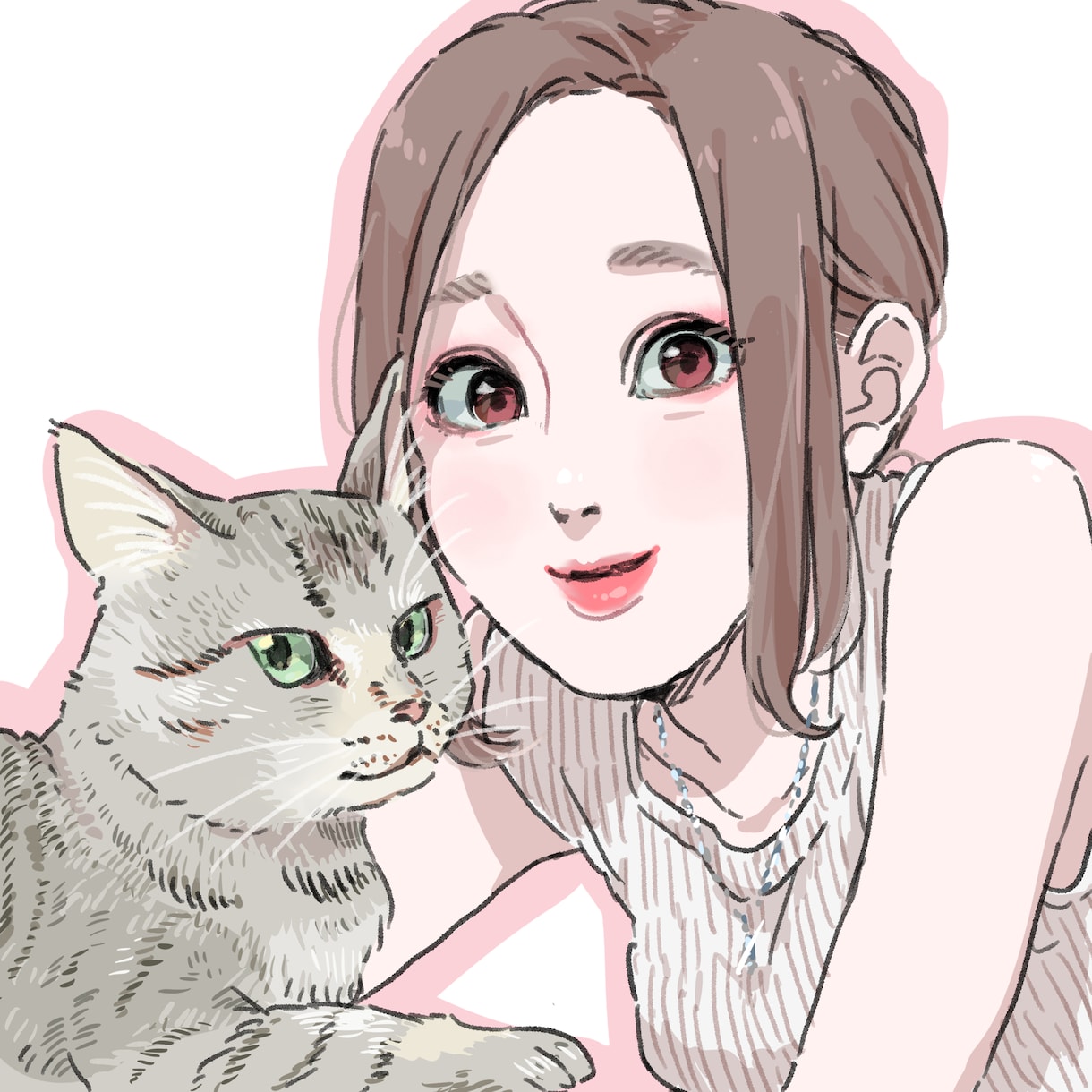 似顔絵描きます あなたの好きなものと一緒に1枚のイラストにします！ イメージ4