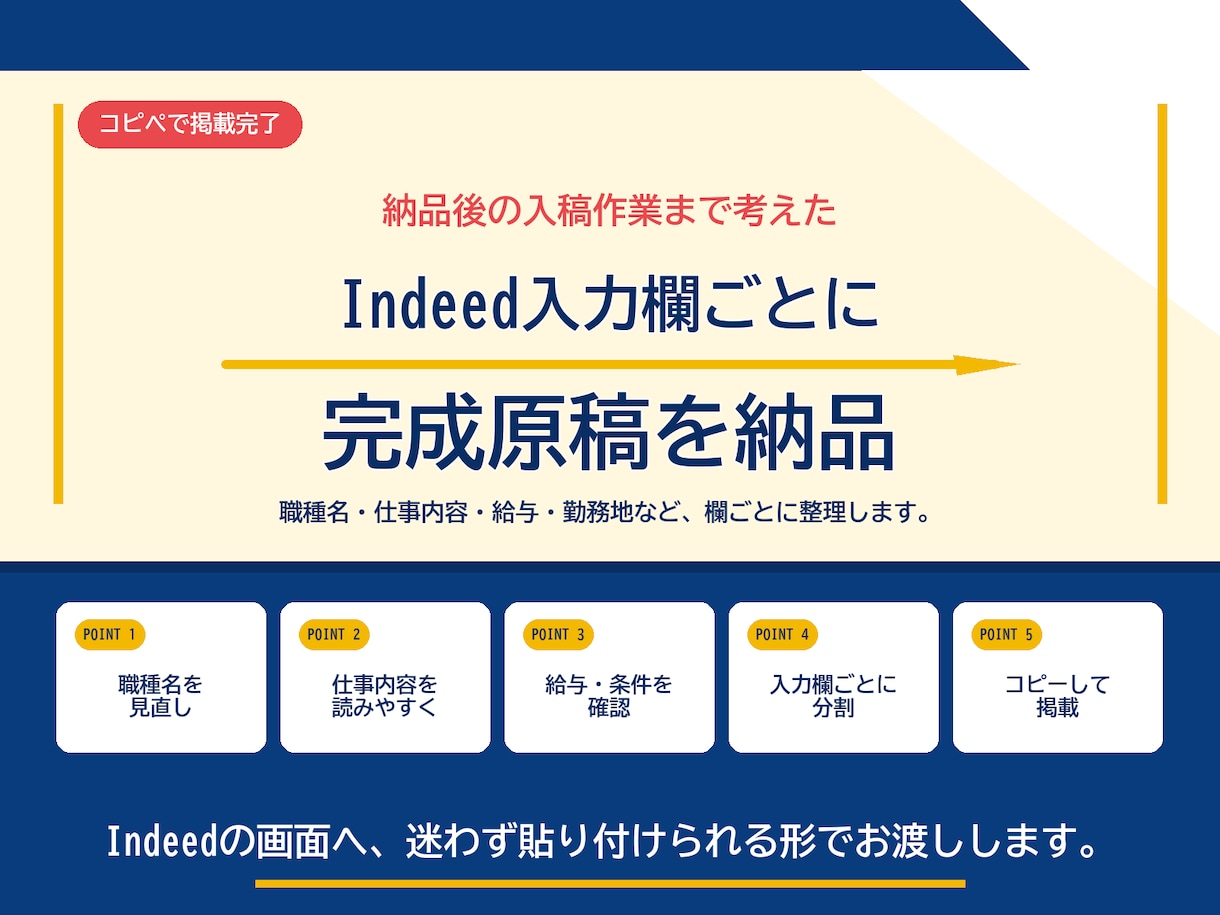 応募が来ないIndeed求人を診断し書き直します 採用歴10年・連結2万人の採用責任者が法令まで診断 イメージ3