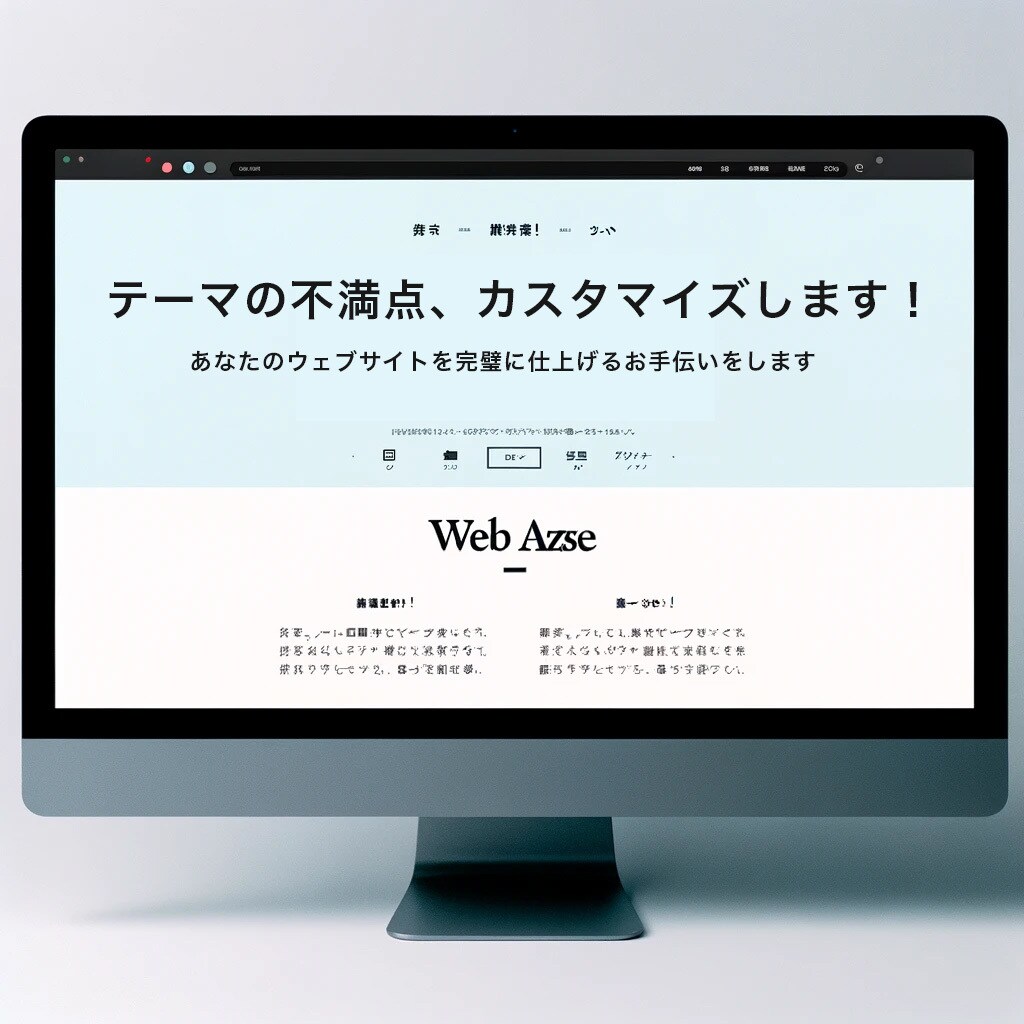 テーマの不満点、カスタマイズします テーマの悩みや不満点、改善しませんか？ イメージ1