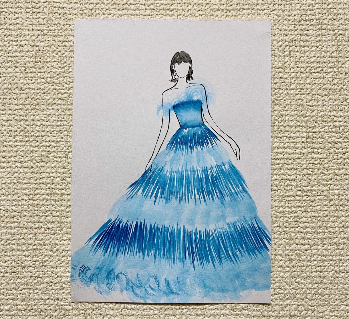 お気に入りのウェディングドレスをイラストにします お気に入りのドレスをイラストにして残しませんか？ イメージ2