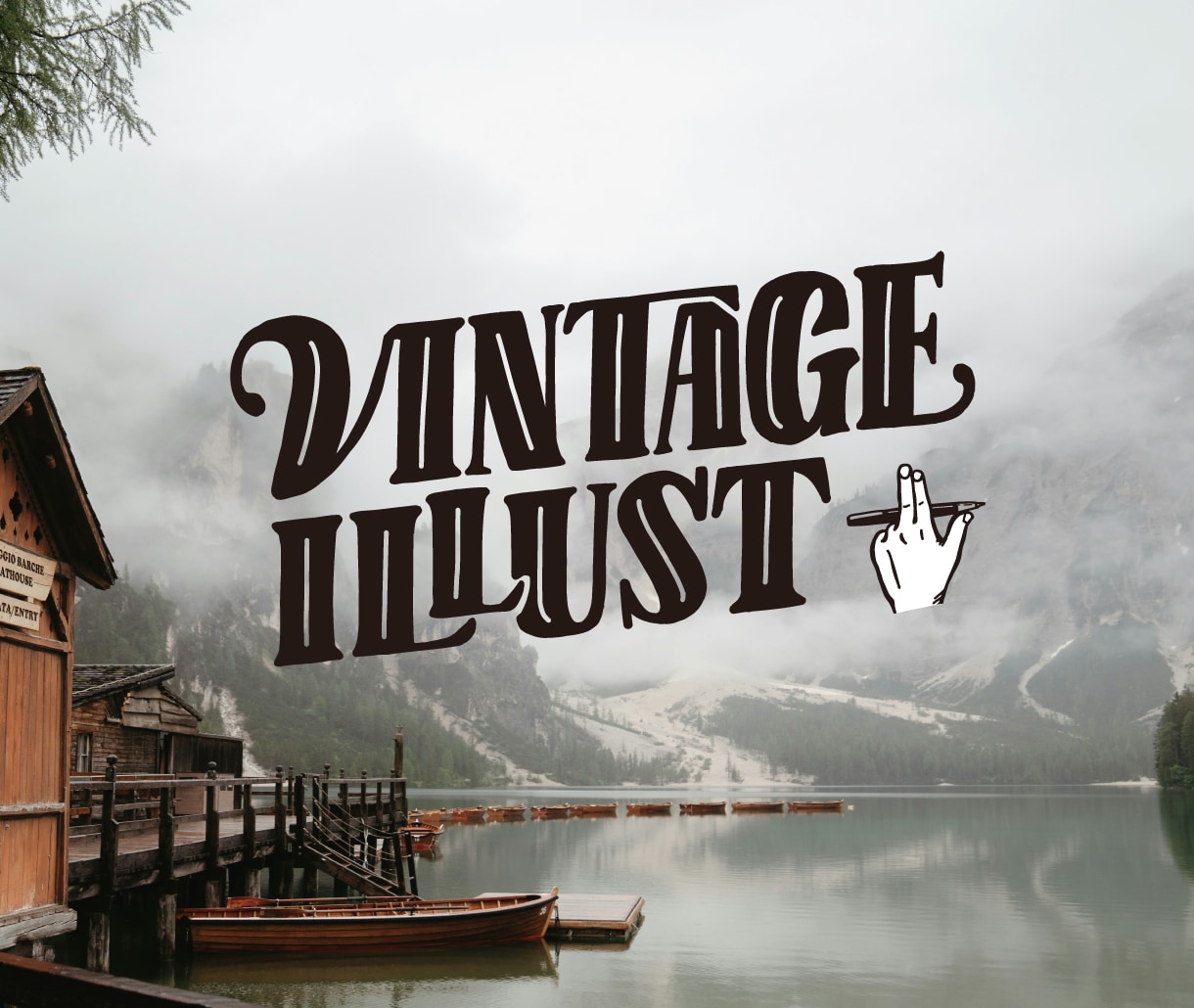 アメリカンビンテージ「文字ロゴ」　手描きます 線一本を心を込めてロゴを手描きで制作します。著作権譲渡 イメージ1