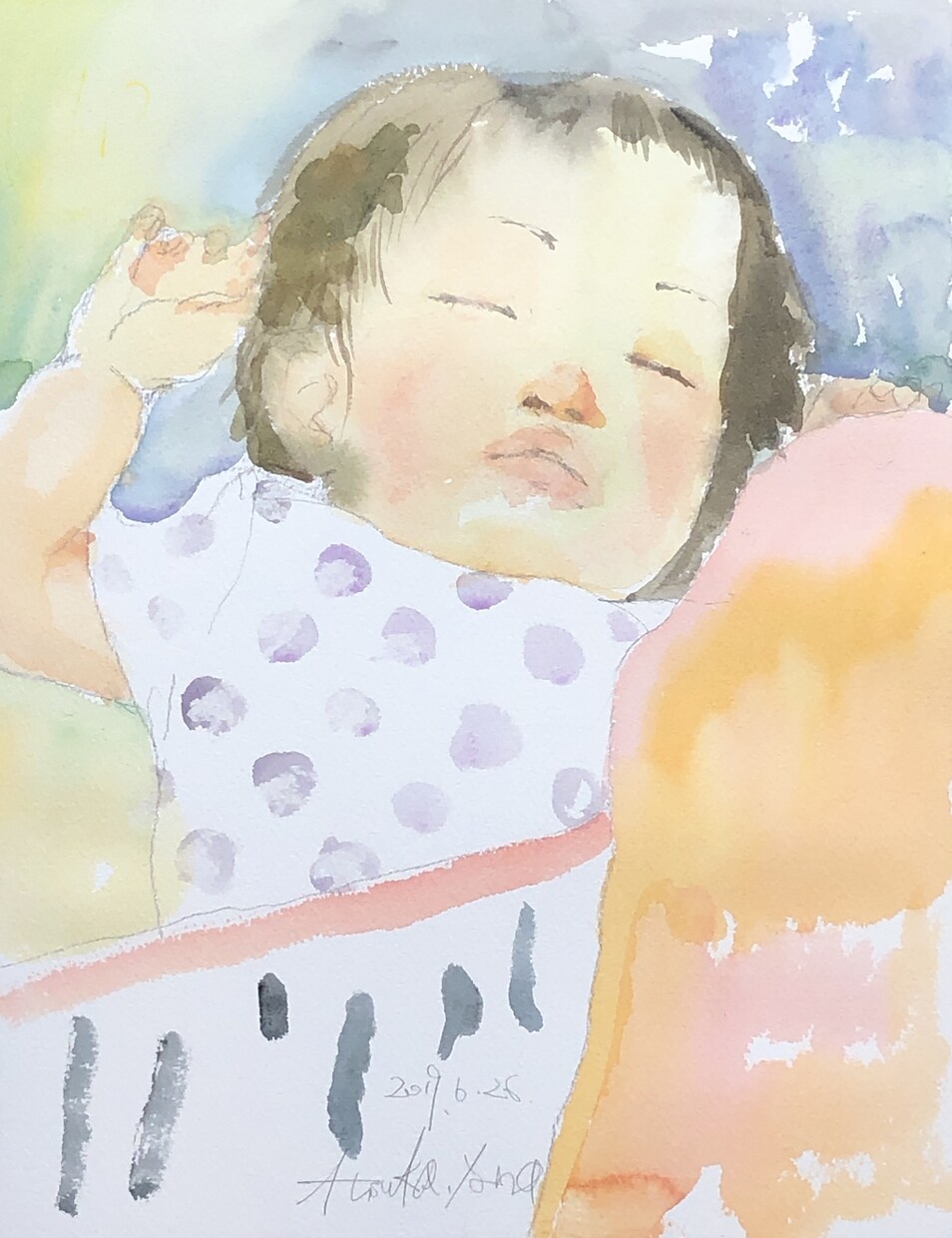お子さんやペットの似顔絵承ります✨✨ます 淡い水彩にて似顔絵作成致します。 イメージ7