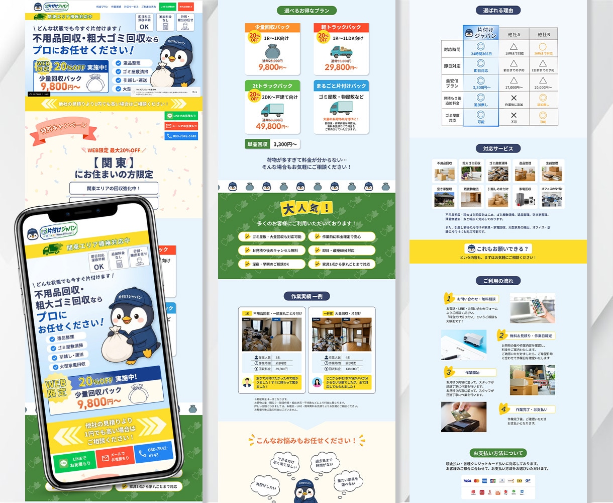 マーケ知識で目で見て頭に残るLPを制作いたします 只今9/25着手枠募集開始！お早めにお問い合わせください！ イメージ2