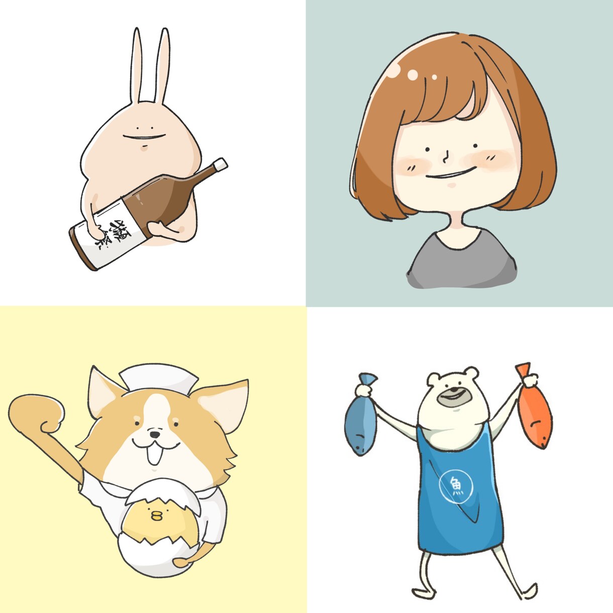 ゆる〜〜いイラスト描きます 動物、似顔絵なんでも描きます！絶妙なゆるさをどうぞ！！ イメージ9