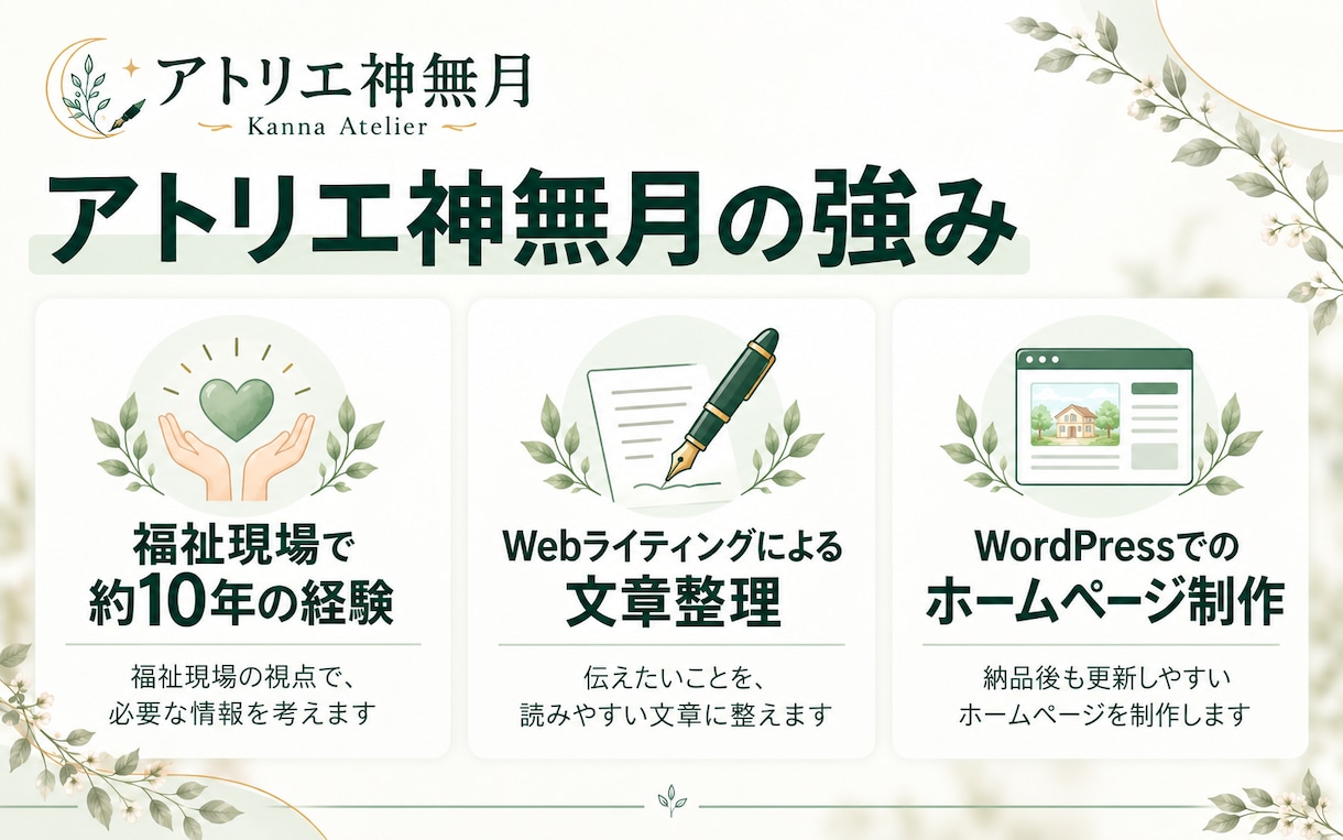 福祉事業所向けホームページを制作します ご本人・ご家族に伝わる内容を一緒に整理します イメージ3