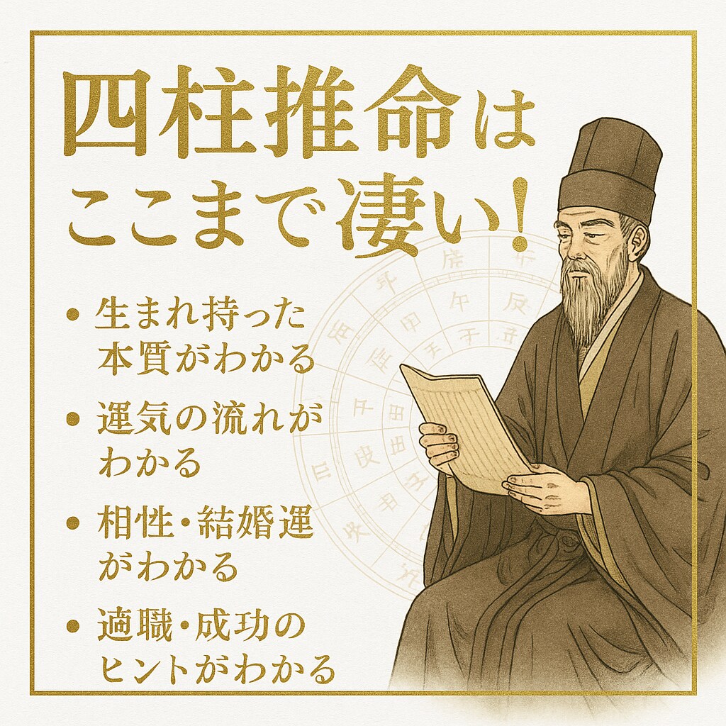 四柱推命で導くあなたの運命の地図を作成します 迷いを晴らす“あなただけ”の鑑定 イメージ2