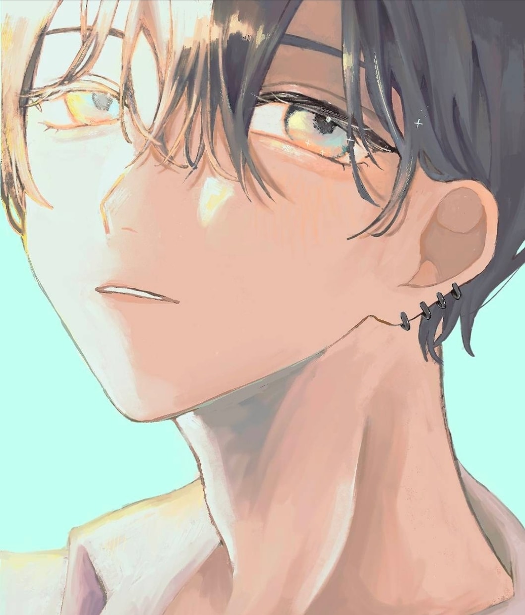 黒髪男子の儚げなイラスト描きます 黒髪男子×胸上3,500円から承ります！ イメージ6