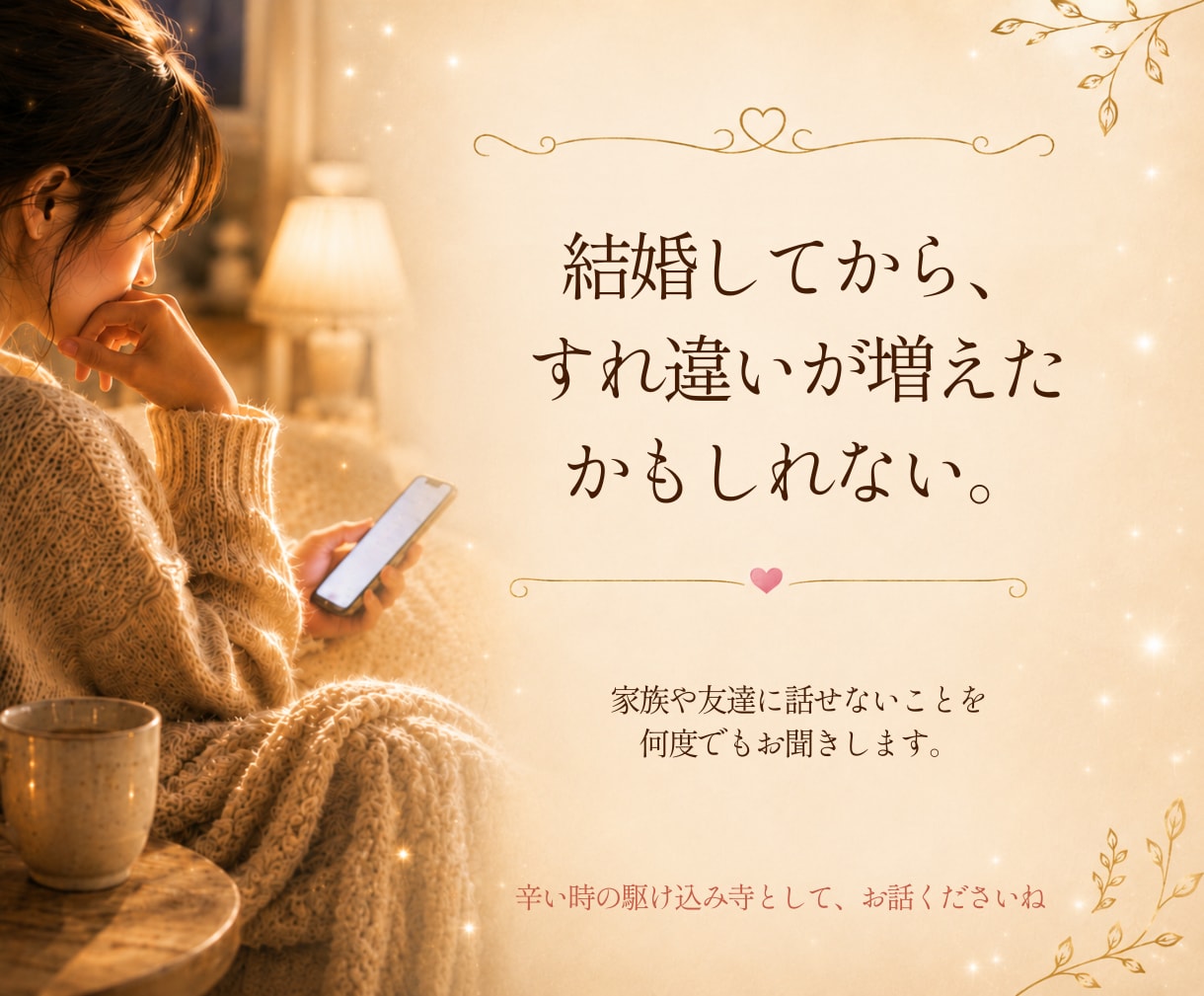 周りに相談しにくい☎️そんな夫婦のお悩み鑑定します リピート率85％超│長い夫婦生活を安心して過ごせますように✨ イメージ2