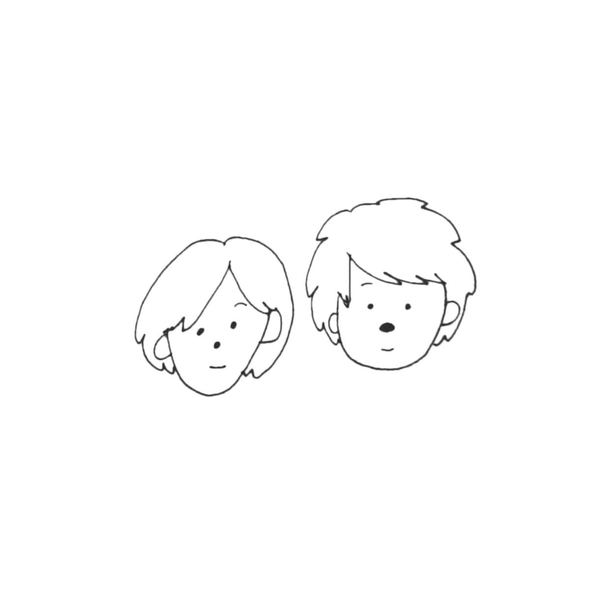 アイコンお悩みのあなた！オリジナルイラスト描きます モノクロのみ！シンプルにあなたをキャラクター化！ イメージ5