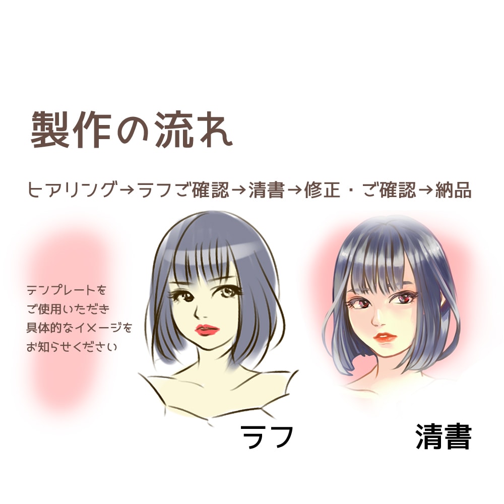 ガーリーテイスト★アイコンイラストお描きします 大人かわいい女子イラストを製作！ イメージ9