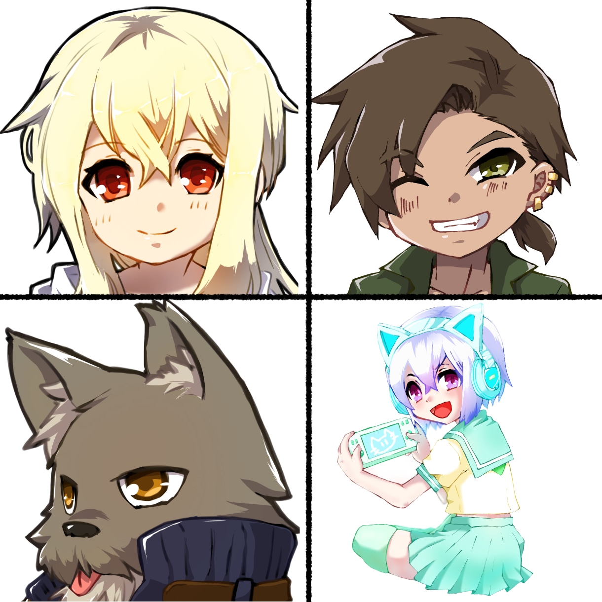 SNS、動画やゲームの立ち絵に使える絵を描きます 可愛い絵柄で老若男女、獣人や異型頭にマスコットキャラもOK イメージ2