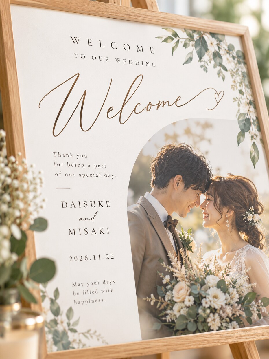 ウェルカムボードを丁寧にデザインします 結婚式の一日を彩るオーダーメイドデザイン イメージ3
