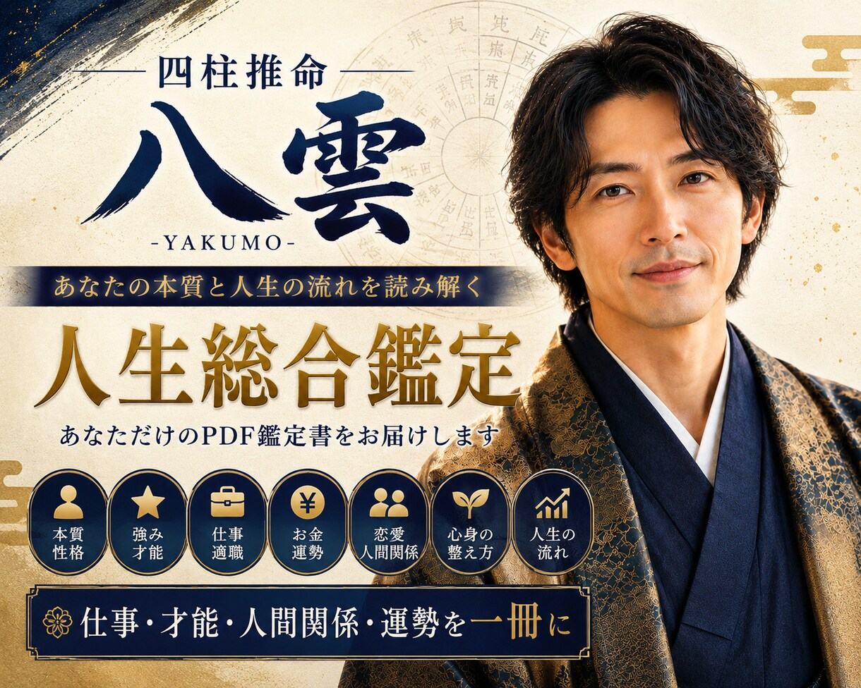 四柱推命であなたの本質と人生の流れを鑑定します 仕事・才能・運勢を一冊にしてお伝えします イメージ1