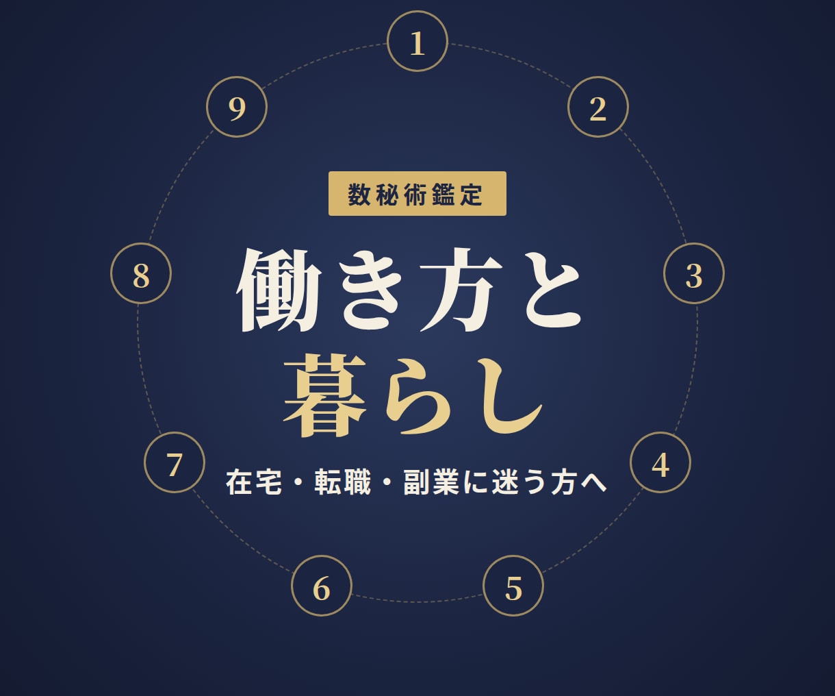数秘術で、自分らしく働き暮らすヒントを鑑定します 在宅・転職・副業｜理想の暮らしへの一歩をお届け イメージ1