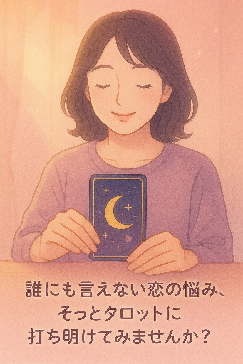 苦しい恋愛。誰にも言えない気持ち解決します 	「心に鍵をかけた恋。そっとひらくタロットリーディング」 イメージ1