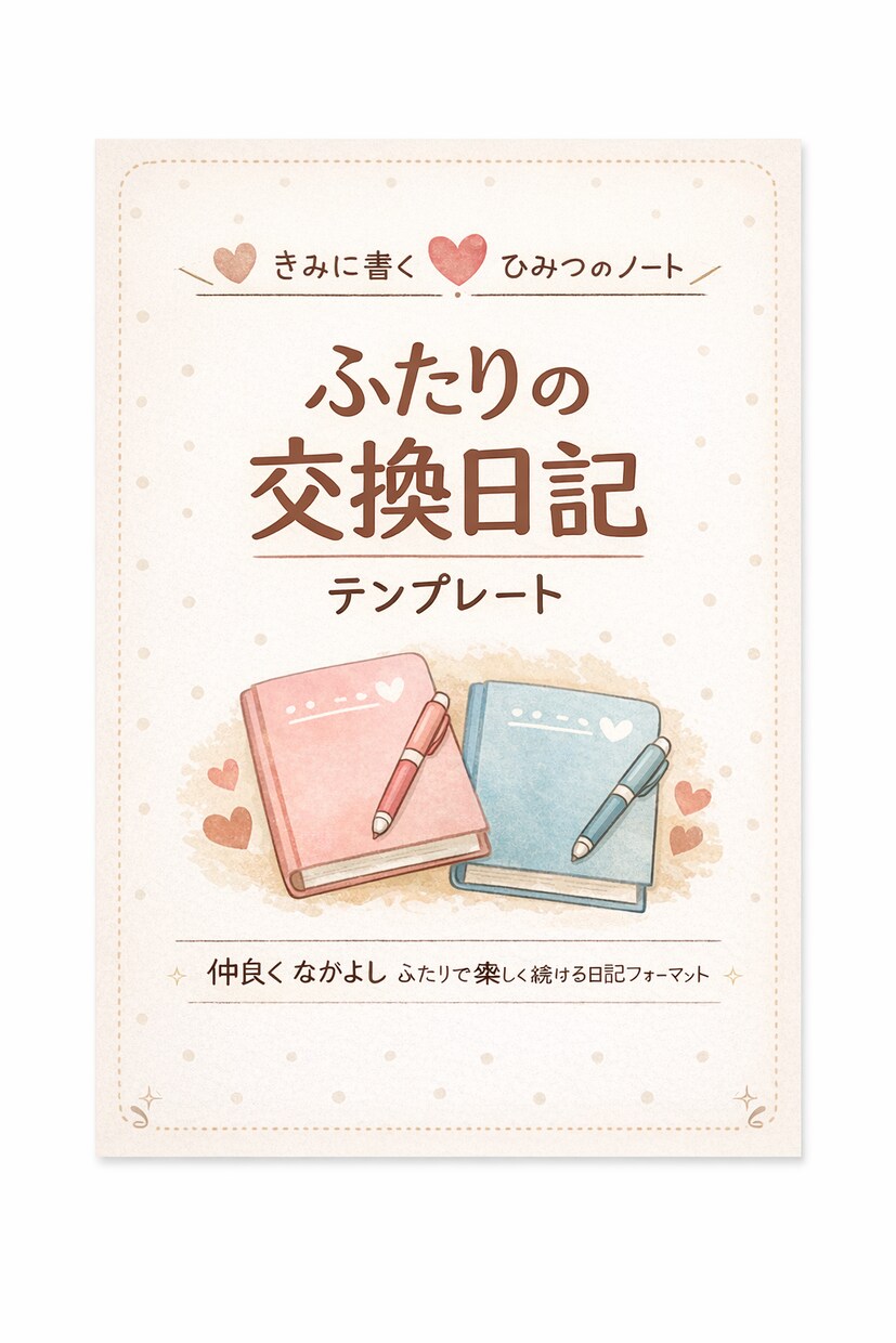 書きやすい交換日記テンプレを提供します 気持ちが自然に書ける、やさしい質問つき イメージ1