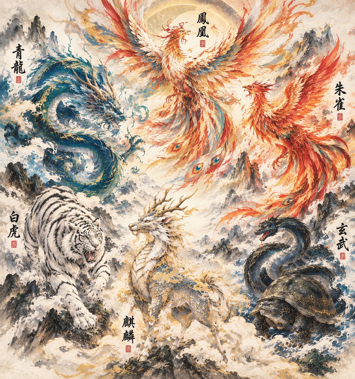 四神、鳳凰、麒麟のヒーリングします 四神､鳳凰、麒麟のどれか1つのヒーリングをします。 イメージ1