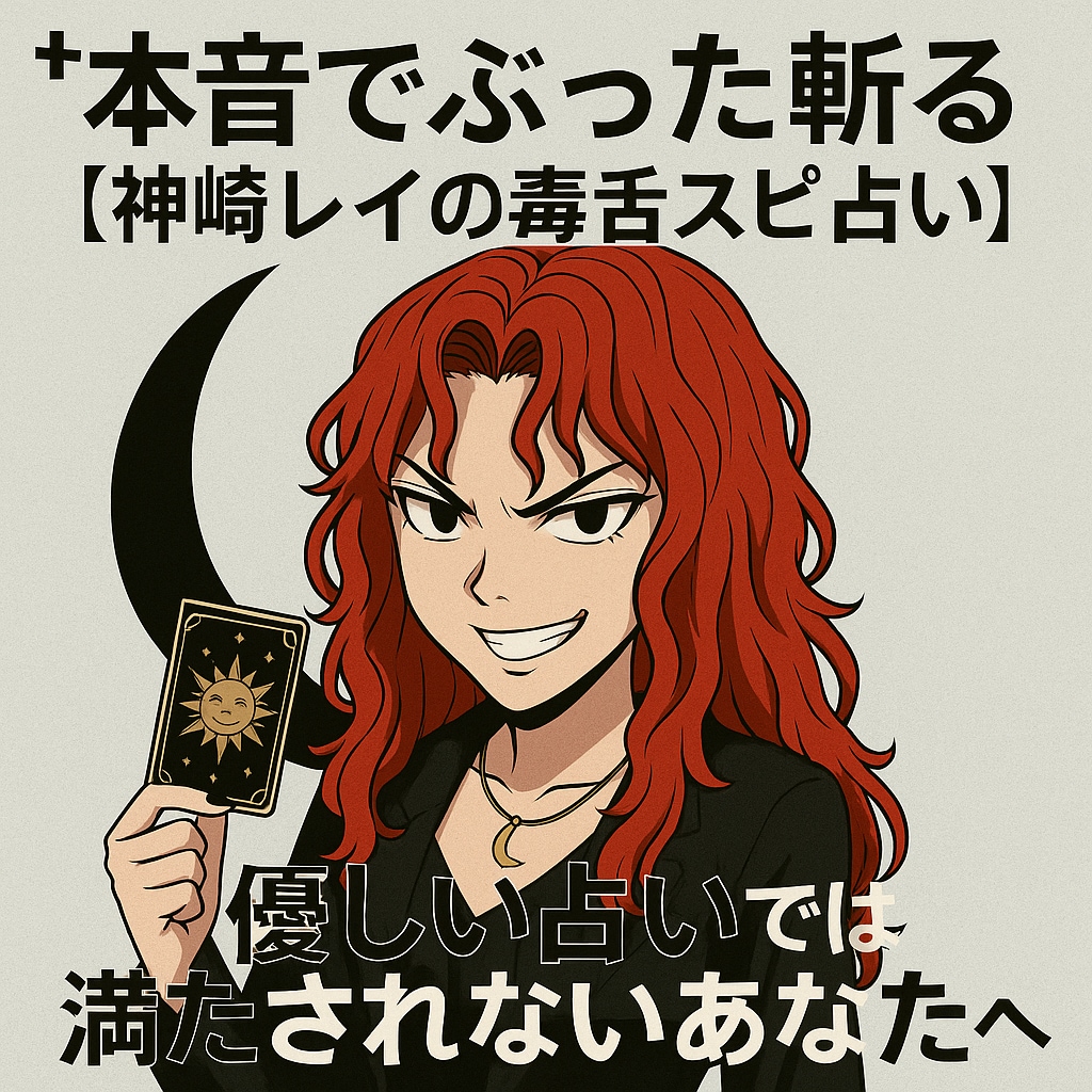 本音でぶった斬る！！神崎レイの毒舌スピ占います 【占い卒業サポート】将来が不安なあなたへ／依存からの脱出相談 イメージ1