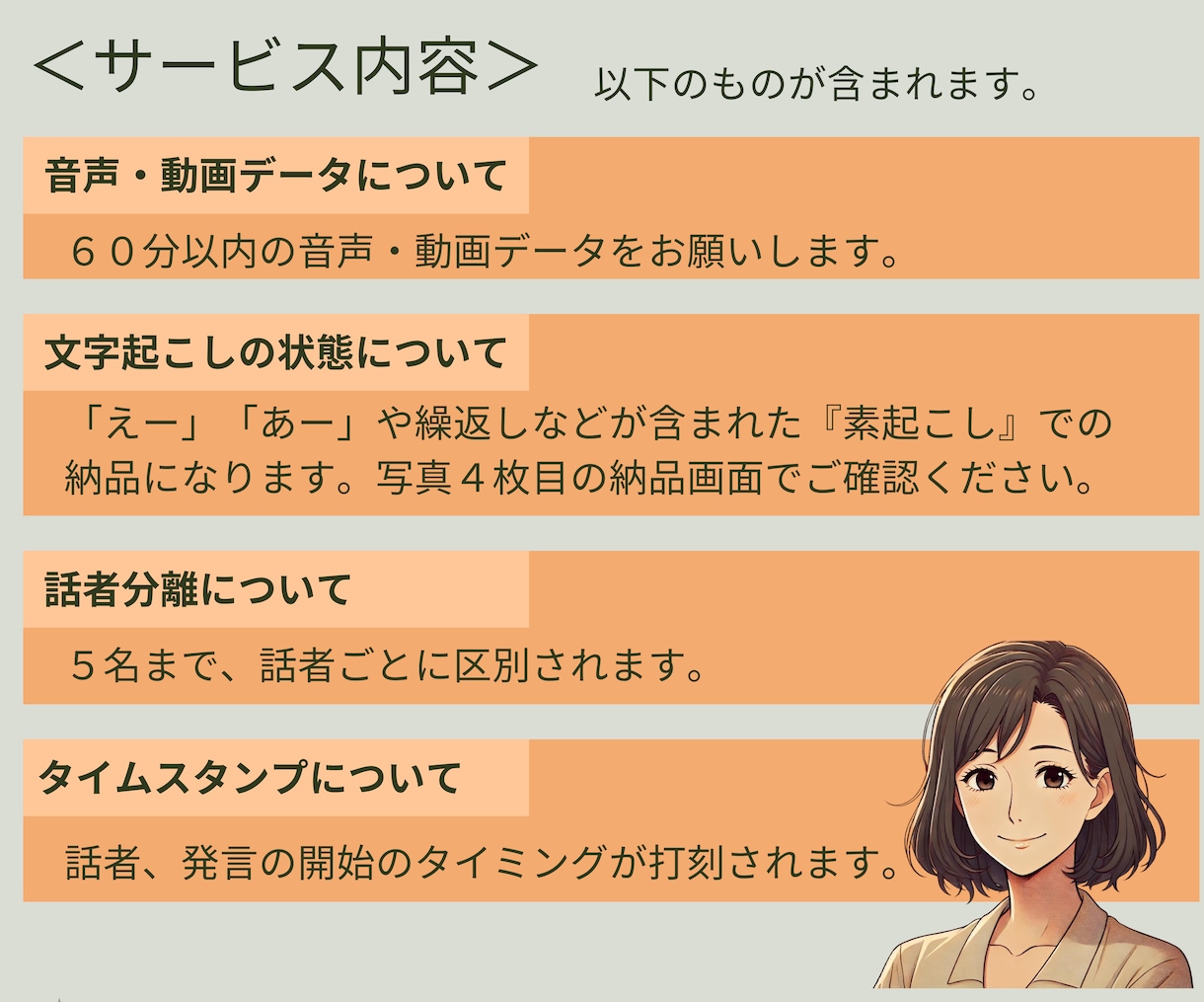 60分まで1500円！AIで文字起こしします 話者分離・打刻も対応！簡単依頼で素早く文字データ化します イメージ2