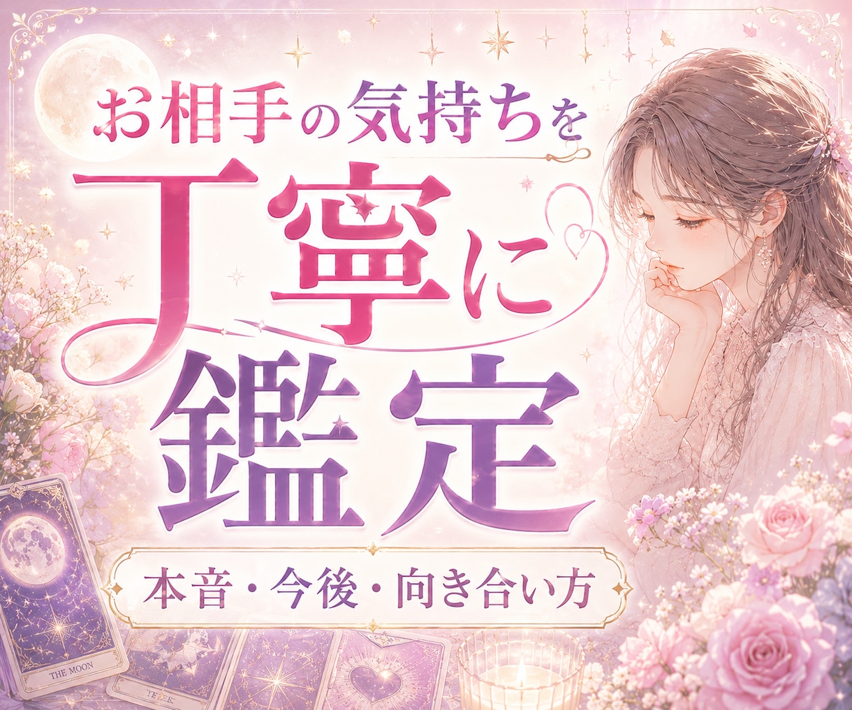 あの人の気持ちを丁寧に占います 本音・今後・向き合い方を丁寧に鑑定 イメージ1
