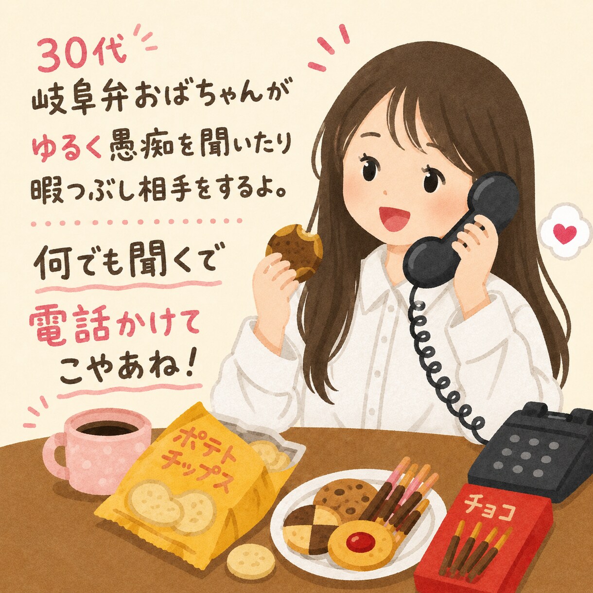 30代岐阜のおばちゃんがゆる〜く愚痴聞きます なんか暇だから、愚痴を言いたい！って人 イメージ1
