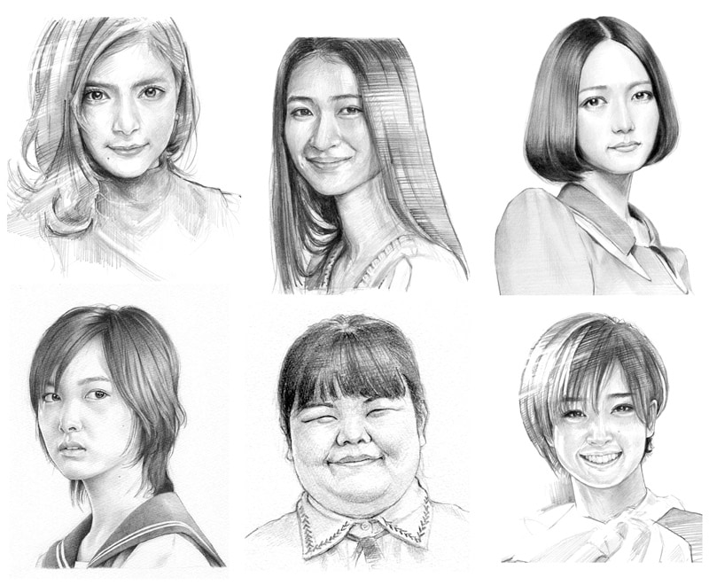 似顔絵作成 お写真から鉛筆で似顔絵作成致します スケッチ風鉛筆画タイプ・リアルな似顔絵が希望の方に・ペット可 イメージ2