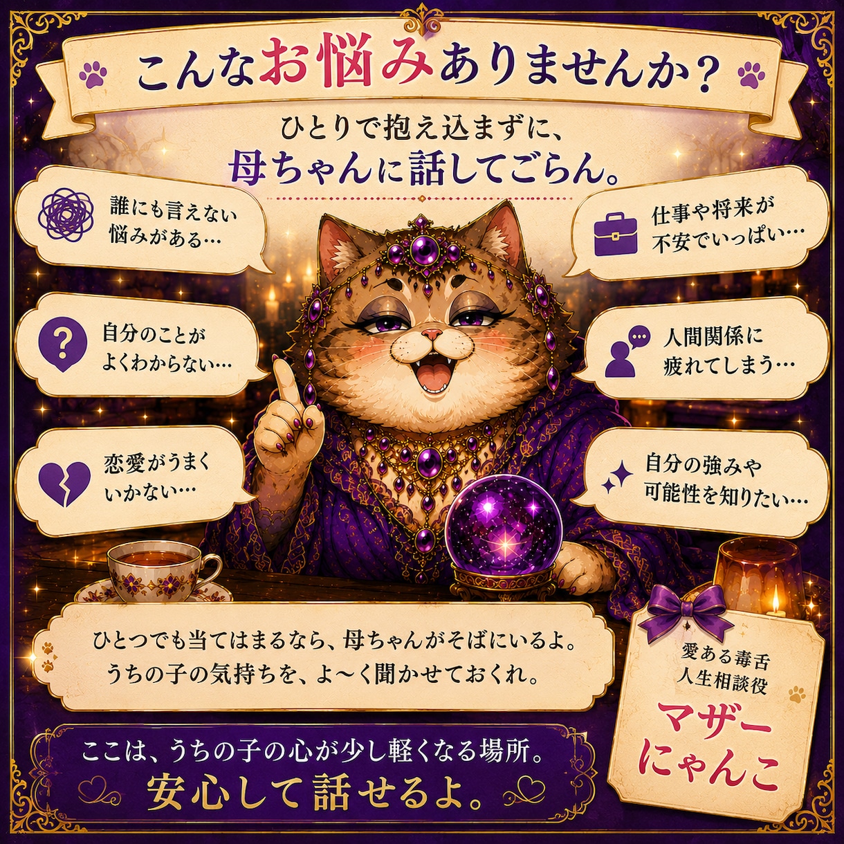 手相占い×人生相談｜心に寄り添います 母ちゃんが心を込めて、鑑定書（PDF）を届けるよ。 イメージ3