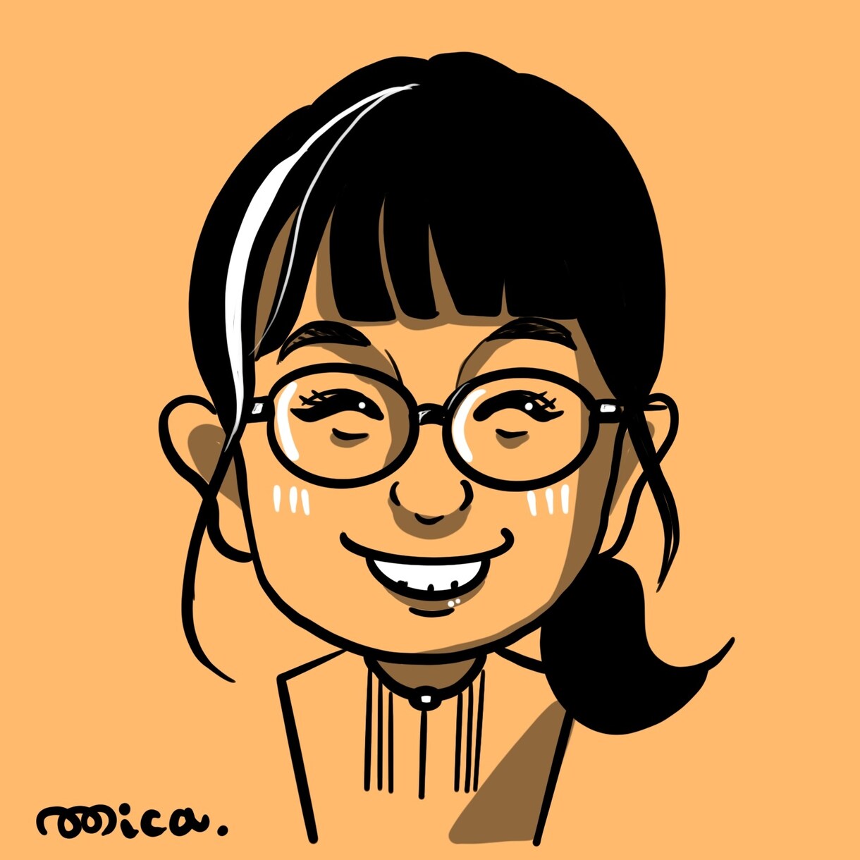 アイコン【イメージカラーのポップな似顔絵】描きます ビジネスにも使える似ていて嫌味のない似顔絵をアイコンにいかが イメージ5