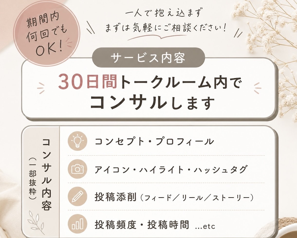 インスタ30日間コンサルします 伸びない悩みを解決します！！！ イメージ3