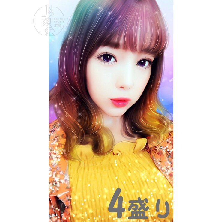 自撮り写メ盛ります。イラスト似顔絵風にします いつもと少し違う自分をご体感下さい。盛り盛りのアゲアゲに！ イメージ4