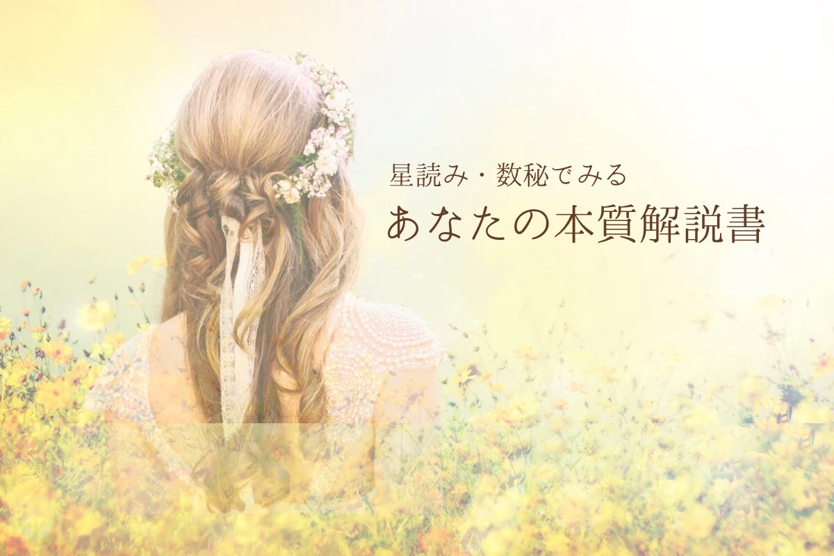 星読み＋数秘で知る「あなたの本質解説書」作成します 〜あなたが悩むのには理由がある〜 イメージ1