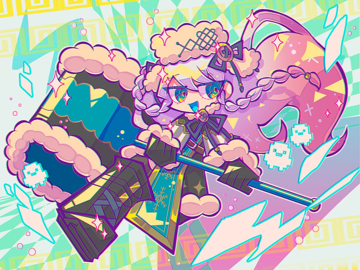 グッズ等に！ユニークでかわいいイラストを制作します 唯一無二の絵柄と色使いを活かし、キャラクターをお描きします イメージ6
