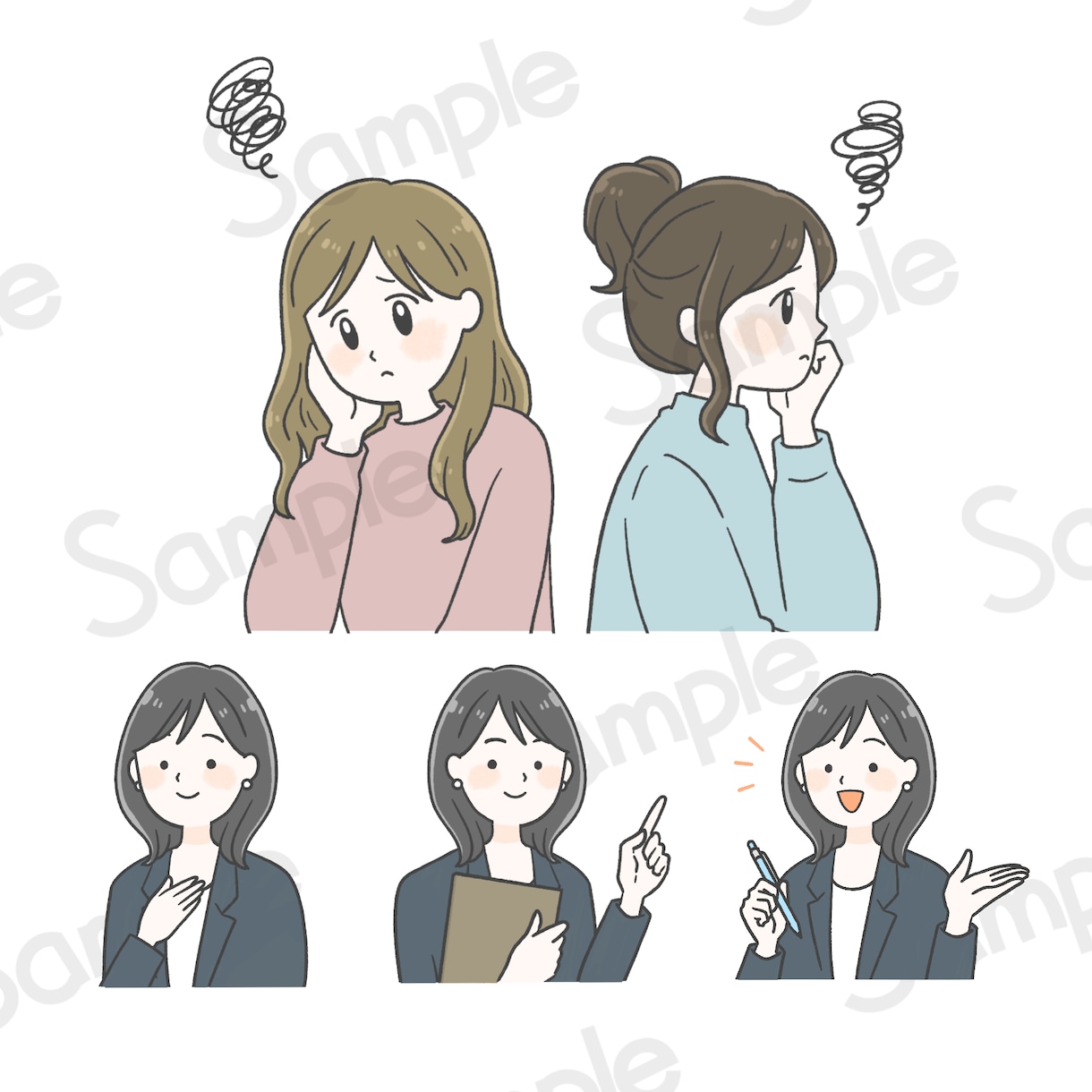 企業様実績あり★優しさ伝わるカットイラスト描きます 【企業様も個人様も！イラストで優しい印象を与えるお手伝い】 イメージ5