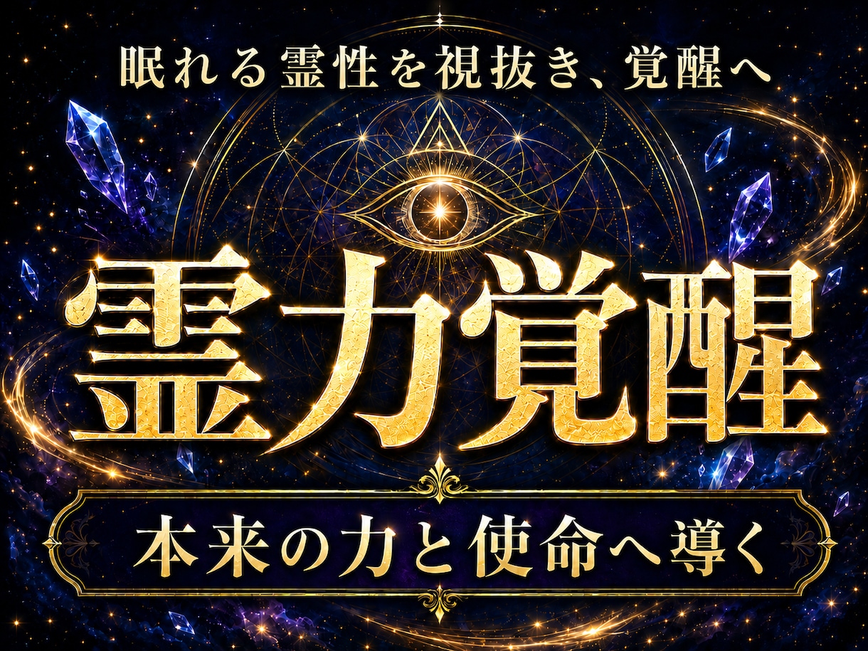 天啓開眼霊視 | 燻るあなたの秘めた力を解放します 神眼による覚醒から運命そして理想へ導き叶える霊能力鑑定の精髄 イメージ1
