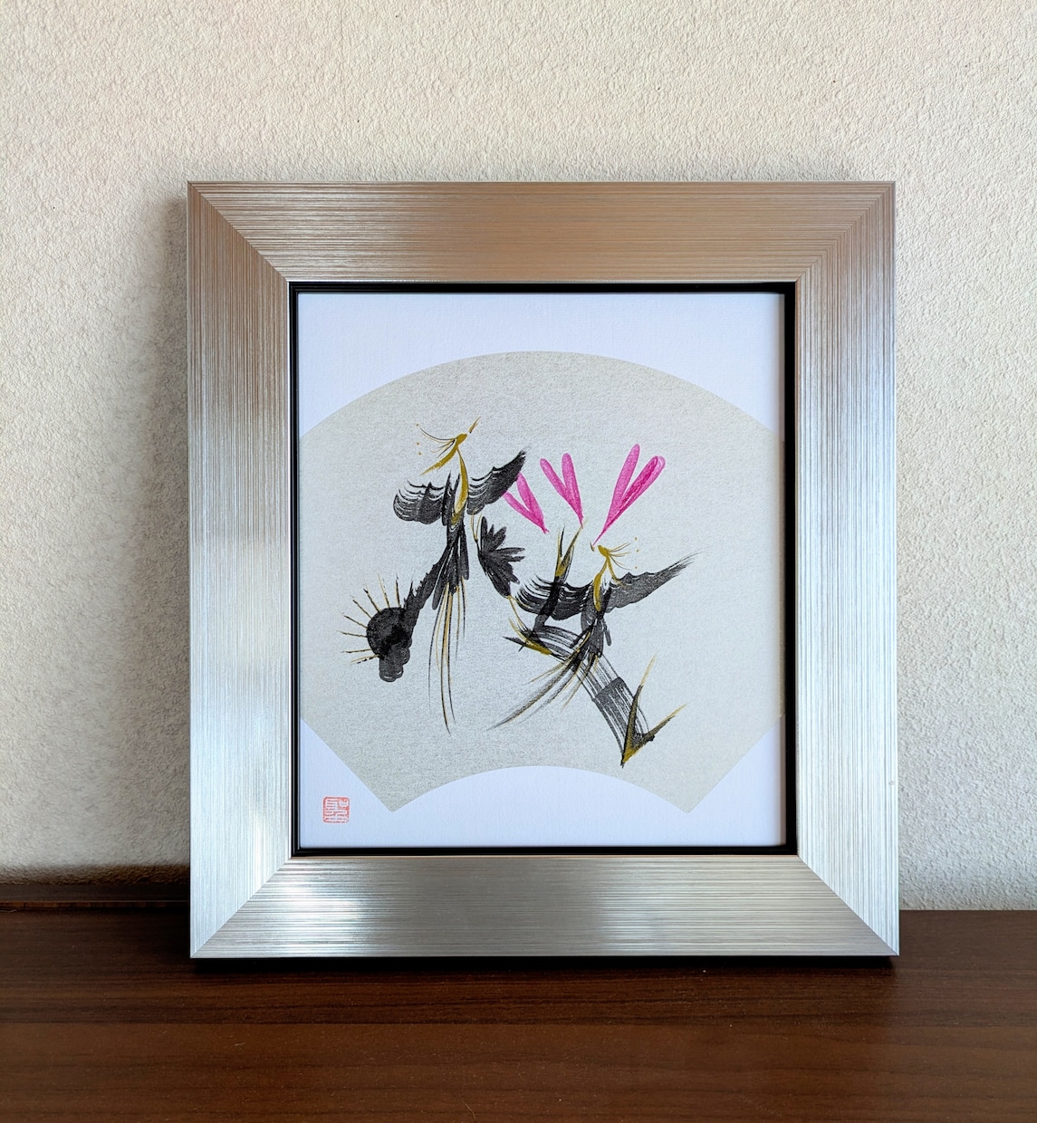 心整う♡和モダンな花文字アートを描きます 漢字一文字オーダー　スタイリッシュでインテリアに馴染みます イメージ4