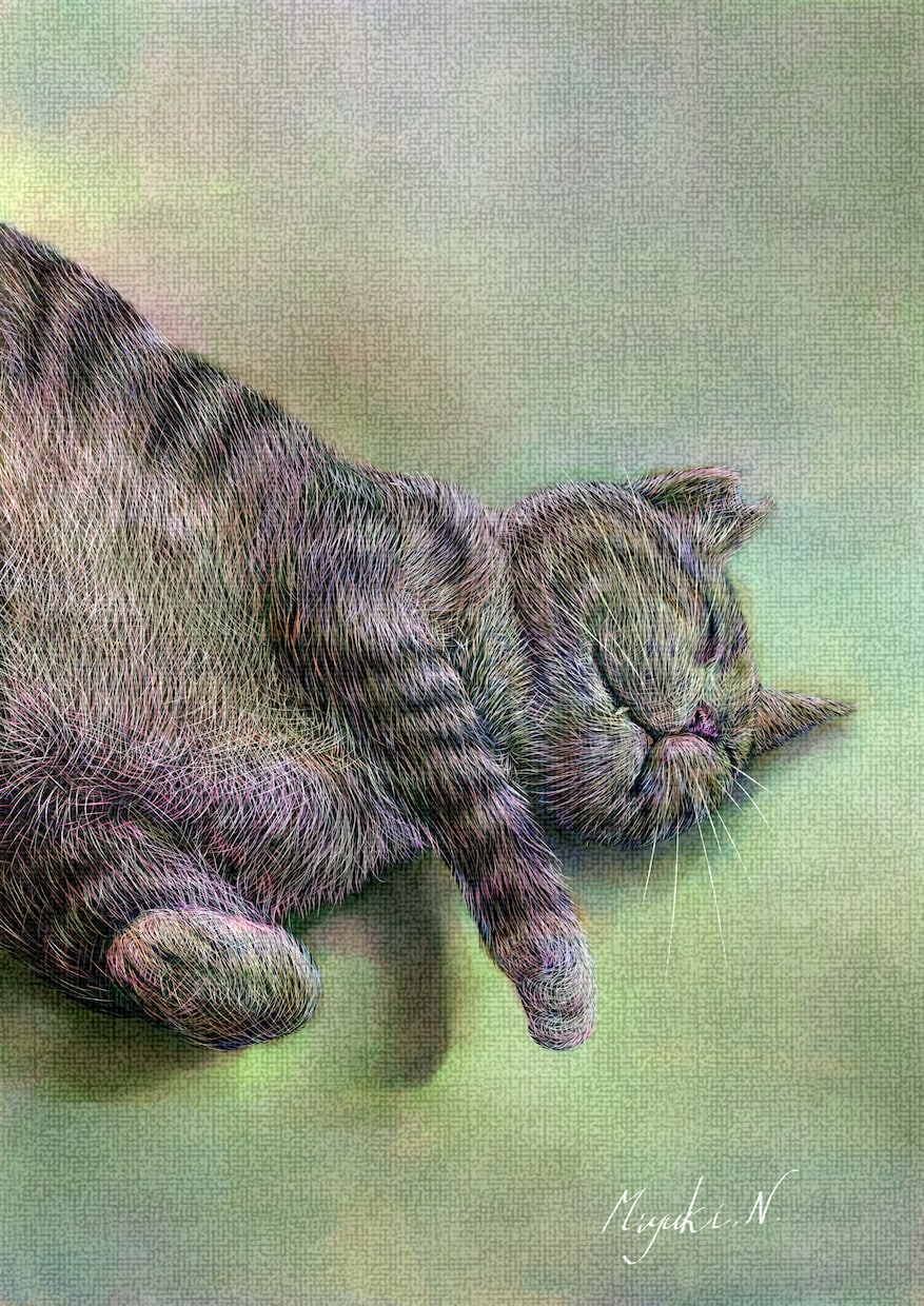 あなたの「うちの子」を油絵風のイラストにします 洋画を専門的に学んだイラストレーターです イメージ1
