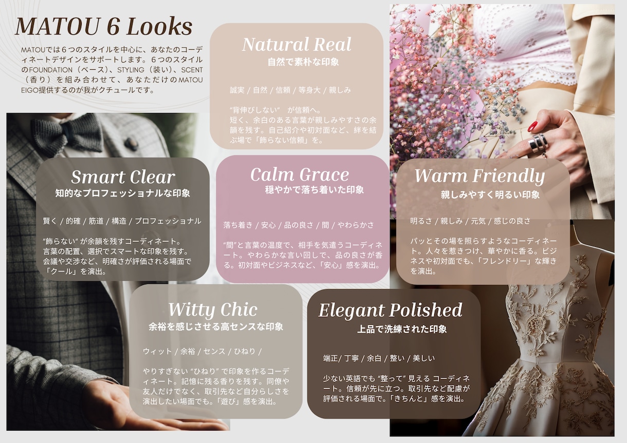 あなたに似合う英語を仕立てます 順番＋丁寧＋間＋香り一滴で印象が変わる イメージ1