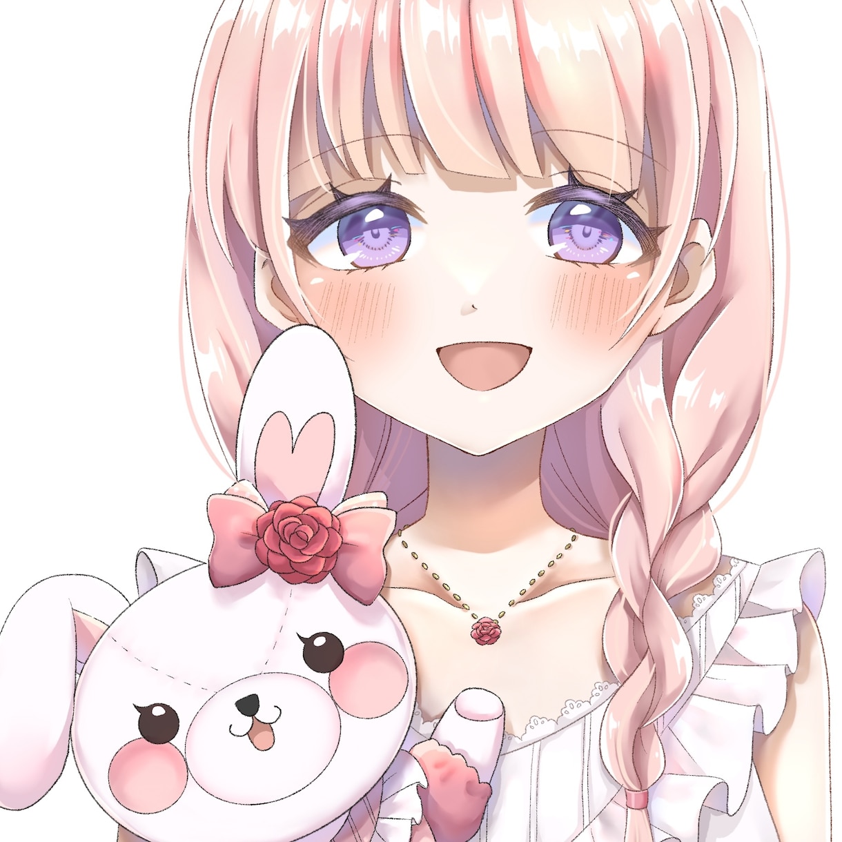 SNSアイコンやサムネイルに使えるイラスト描きます キラキラ可愛い！美少女イラストをお求めの方！ イメージ4
