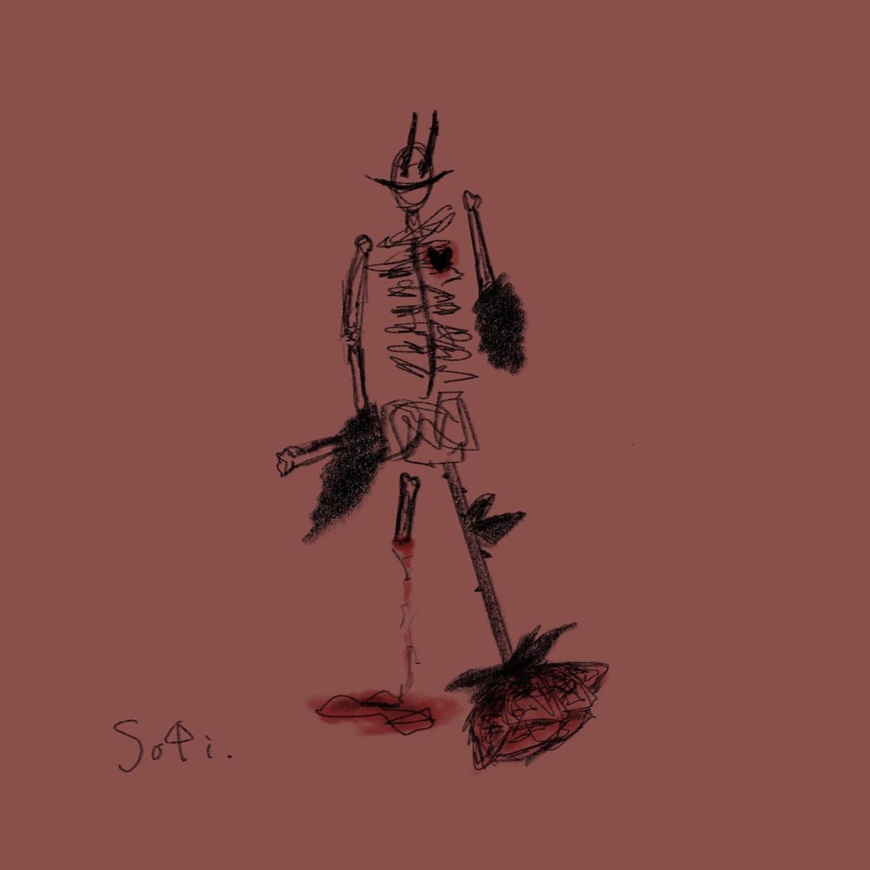 独特な画風でオリジナルのイラストを描きます 不思議な発想力で不思議な絵を描いてます イメージ7