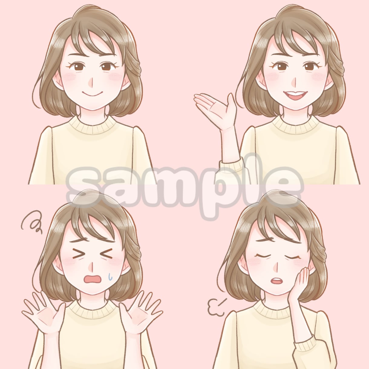 シンプルほんわかな似顔絵描きます 少しゆるくてほっこりする似顔絵イラスト イメージ8