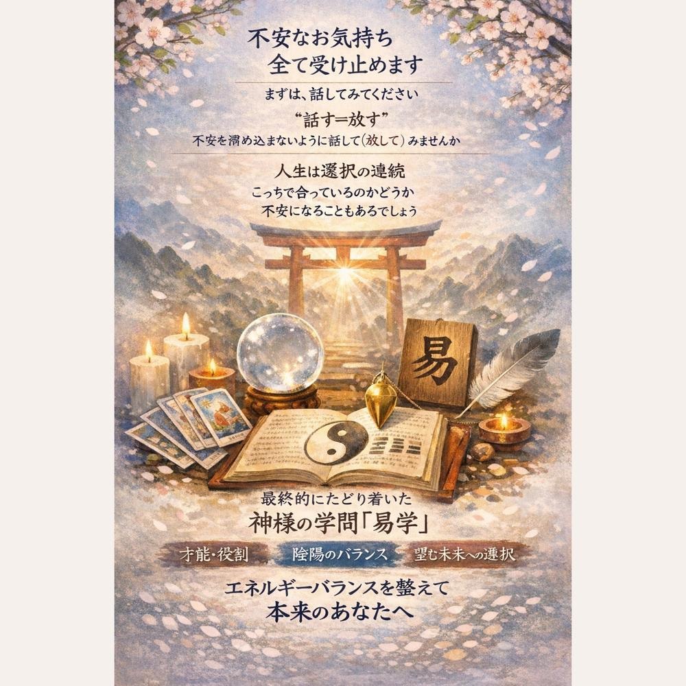 これでいいのかなという不安 受け止め聞き入れます ゆっくり話を聞いて欲しい・陰陽五行の側面からもみてほしい方へ イメージ1