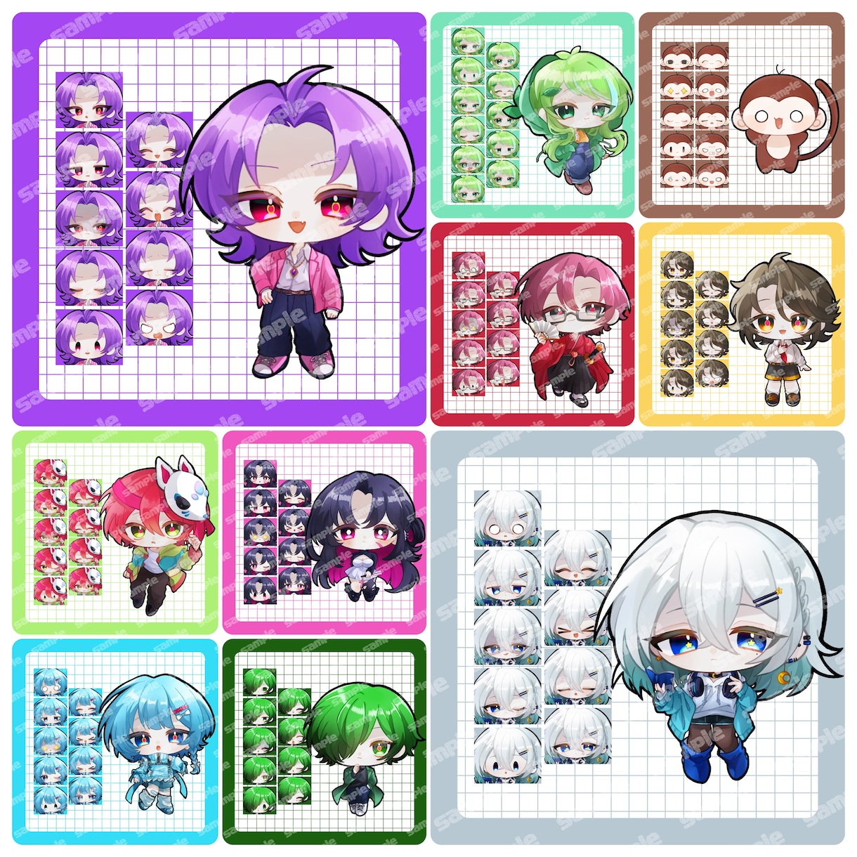 かわいいミニキャライラストお描きします short動画・サムネイル・アイコン等に！表情差分付き︎‪‪ イメージ3