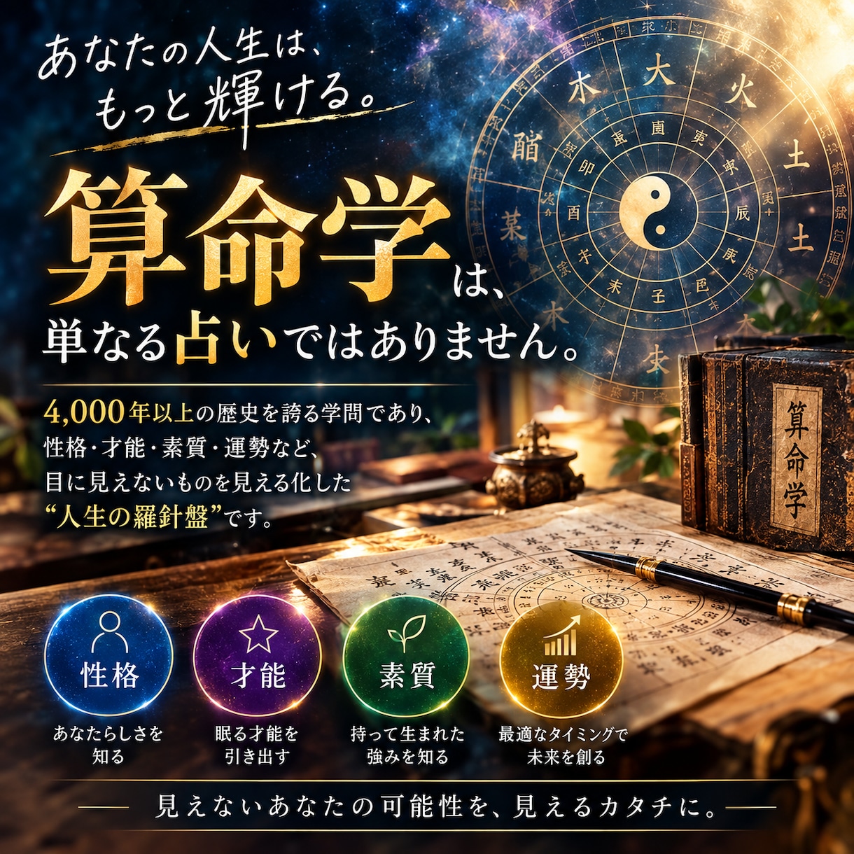 算命学を活用して才能を活かすコンサルをします 算命学を活用して独立や起業するためのアドバイスをします。 イメージ1