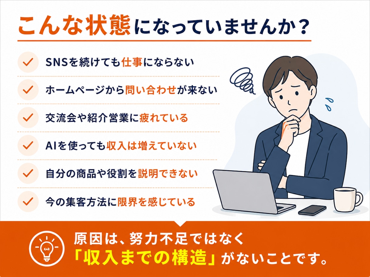 AI社会の新しい収入導線を一緒に整理します 会社・商品・集客だけに依存しない構造を整理 イメージ3
