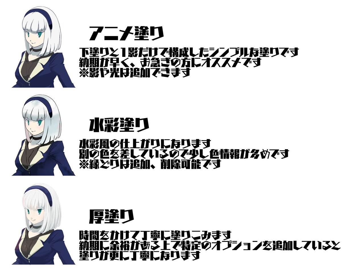 Live2D代行、立ち絵、動画用イラスト描きます シンプルなアイコンからゲーム、Live2D用立ち絵まで イメージ3