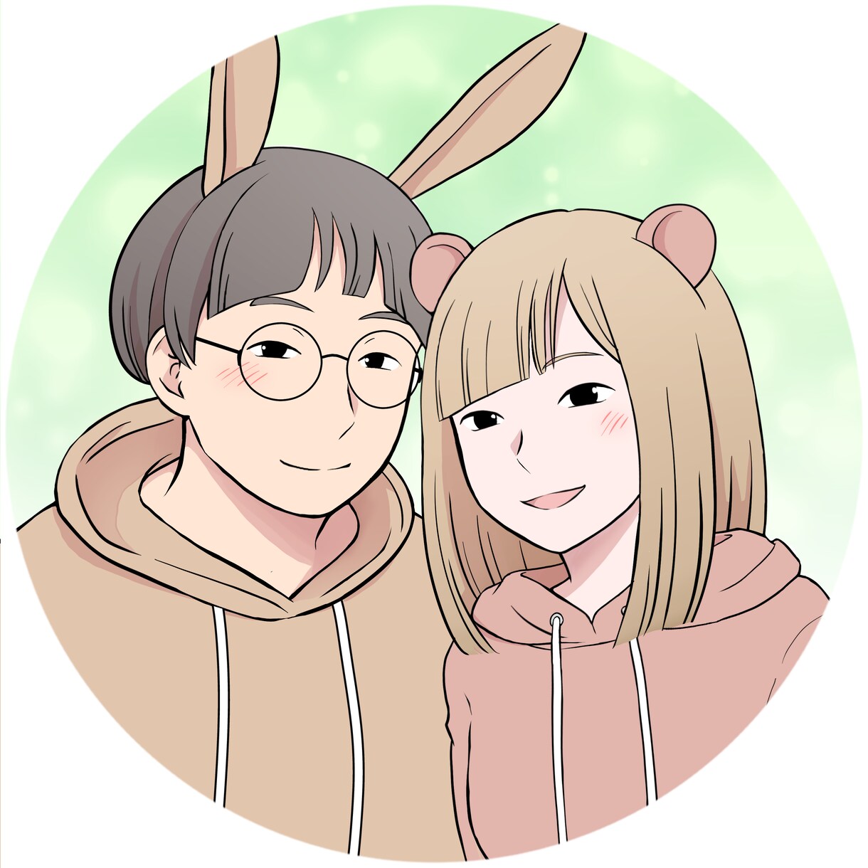 可愛くて暖かい似顔絵イラストお描きします プレゼント、記念日、アイコンに！老若男女何人でも対応可。 イメージ2