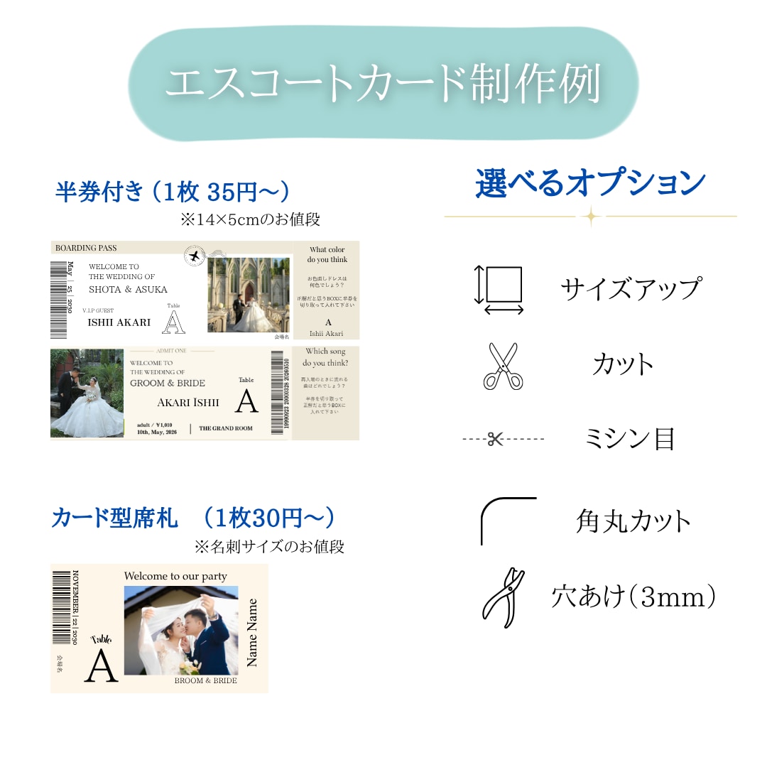 急ぎ対応や1枚からもOK！ペーパアイテム印刷します 用紙選べます◎ 角カット、ミシン目などのオプションも多数！ イメージ4