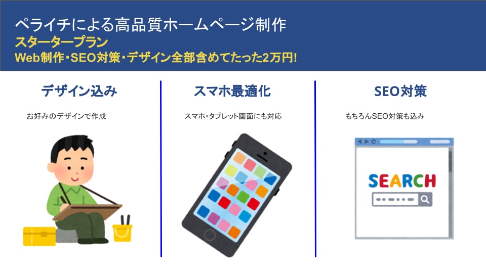 エンジニア歴10年が安価にホームページ制作致します Web制作・SEO対策・デザイン全部含めてたった2万円。 イメージ2