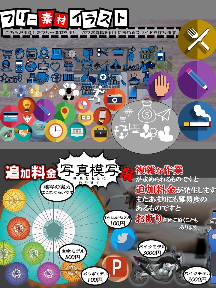 パワポ資料・チラシ・広告・GIF 色々作成します パワーポイントでなんでも作成していきます イメージ4